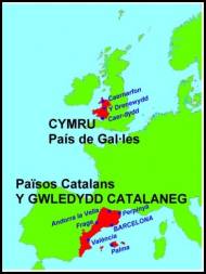 map o gymru a'r gwledydd catalaneg (map_cymru_pc_drenewydd_050112)
